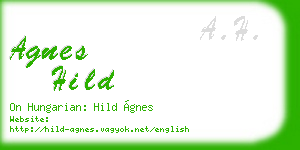 agnes hild business card
