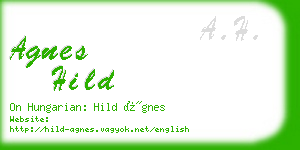 agnes hild business card